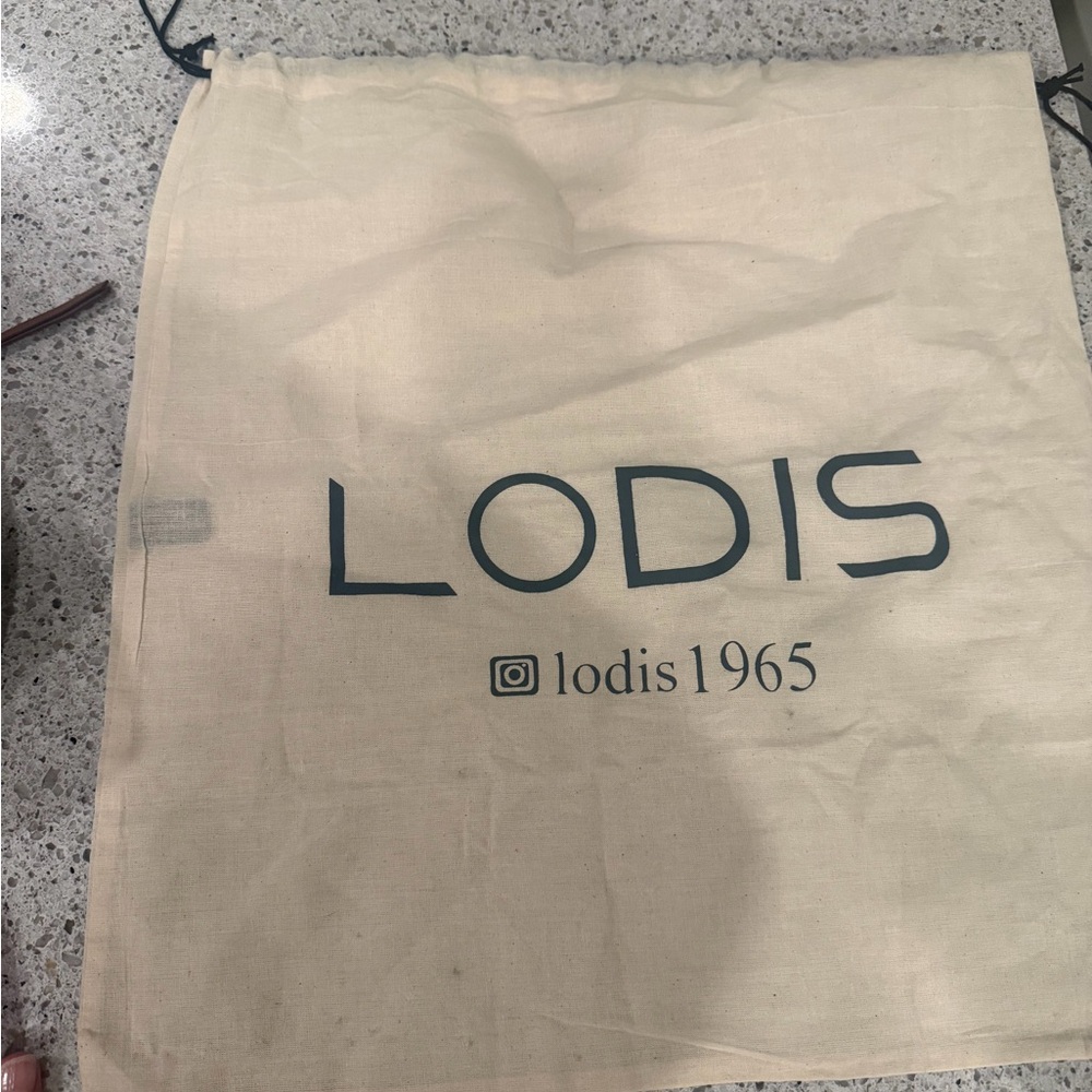 NEW Lodis Cognac Woven-Front Leather Shoulder Bag - Picture 9 of 9